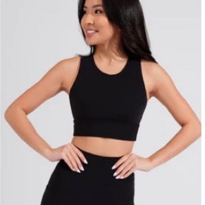 Geo Sports Bra - Onyx Black